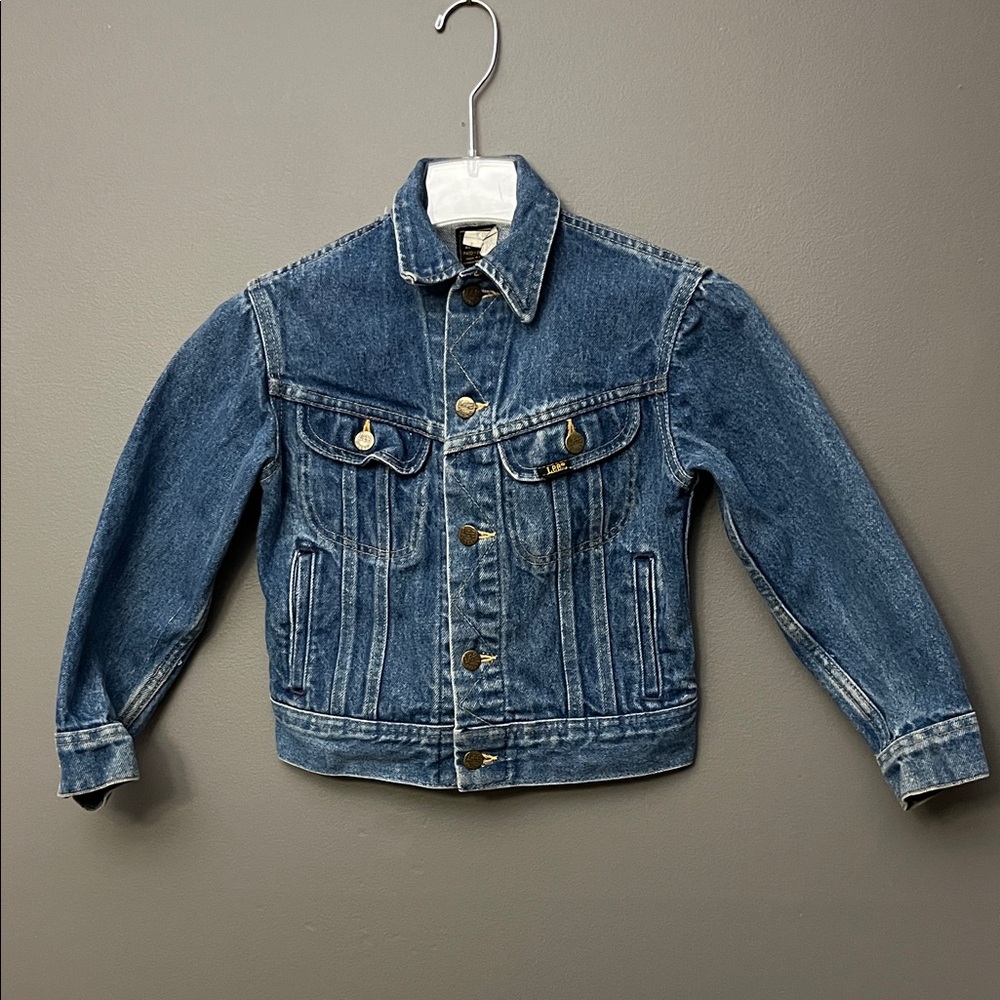 Vintage Lee Classic Blue Jean Jacket - Madde USA for Kids - Size 10